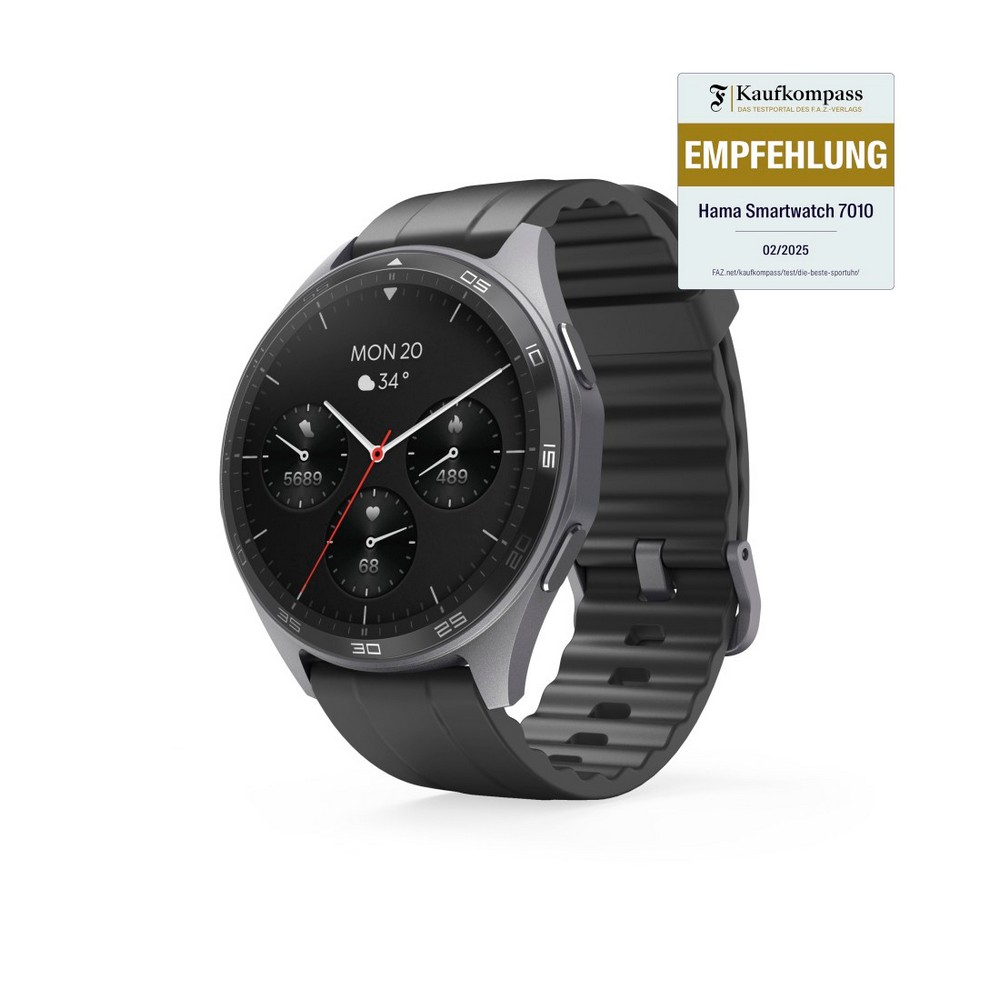Monitor Aktywności Hama Smartwatch 7010 z nadrukiem Twojego logo, materiał: plastik, kolor: czarny Monitor Aktywności Hama Smartwatch 7010 z nadrukiem Twojego logo, materiał: plastik, kolor: czarny