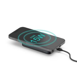 Magnetyczny power bank 10000 mAh Hama z nadrukiem Twojego logo, materiał: aluminium, kolor: czarny