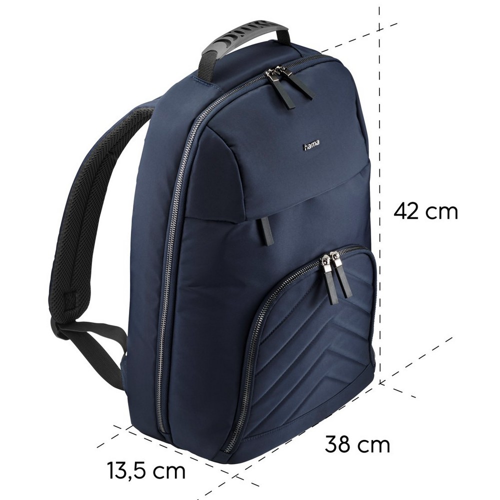 Plecak na laptopa 16,2" Hama Lightweight Premium z nadrukiem Twojego logo, materiał: poliester, kolor: granatowy Plecak na laptopa 16,2" Hama Lightweight Premium z nadrukiem Twojego logo, materiał: poliester, kolor: granatowy