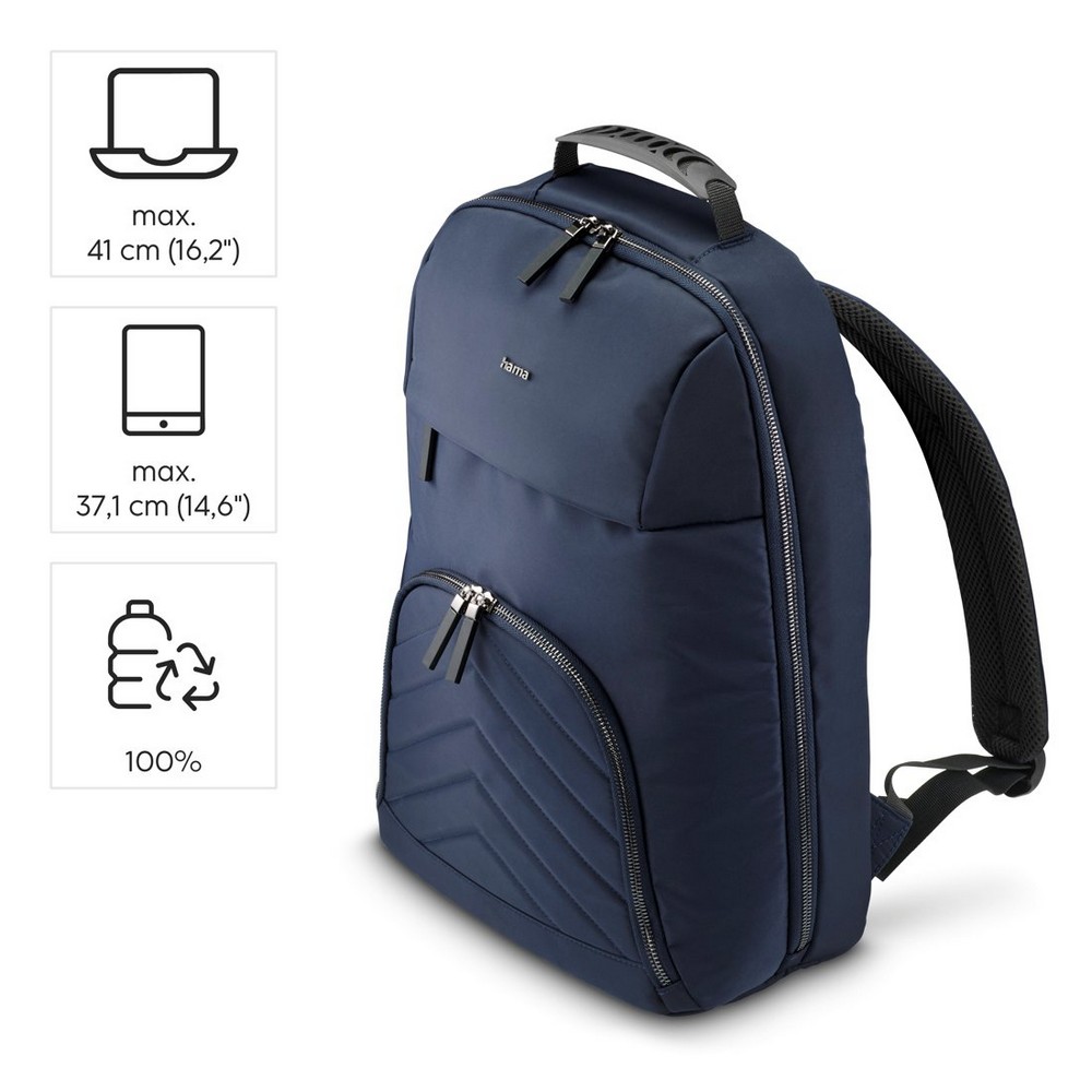 Plecak na laptopa 16,2" Hama Lightweight Premium z nadrukiem Twojego logo, materiał: poliester, kolor: granatowy Plecak na laptopa 16,2" Hama Lightweight Premium z nadrukiem Twojego logo, materiał: poliester, kolor: granatowy