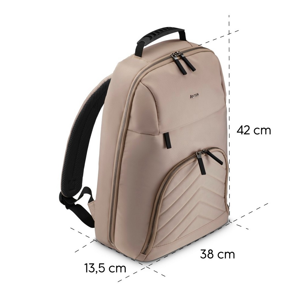 Plecak na laptopa 16,2" Hama Lightweight Premium z nadrukiem Twojego logo, materiał: poliester, kolor: beżowy Plecak na laptopa 16,2" Hama Lightweight Premium z nadrukiem Twojego logo, materiał: poliester, kolor: beżowy