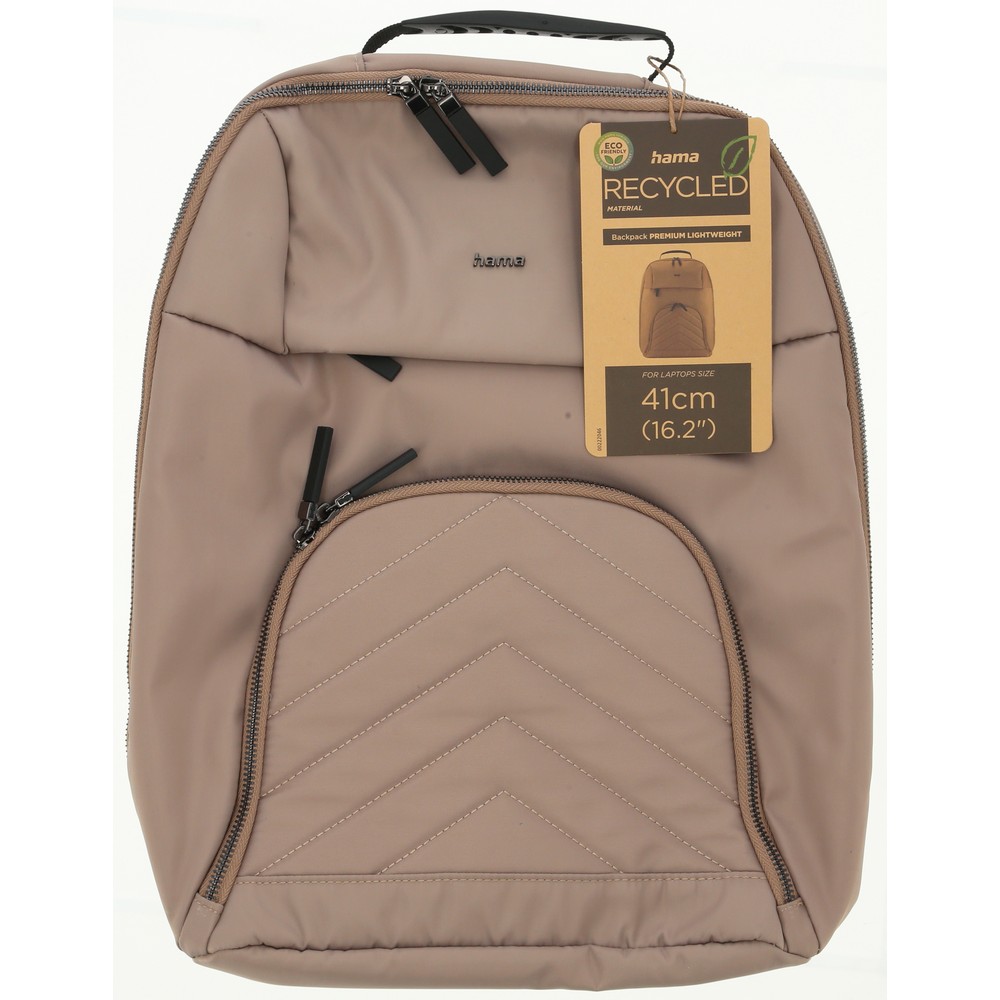 Plecak na laptopa 16,2" Hama Lightweight Premium z nadrukiem Twojego logo, materiał: poliester, kolor: beżowy Plecak na laptopa 16,2" Hama Lightweight Premium z nadrukiem Twojego logo, materiał: poliester, kolor: beżowy