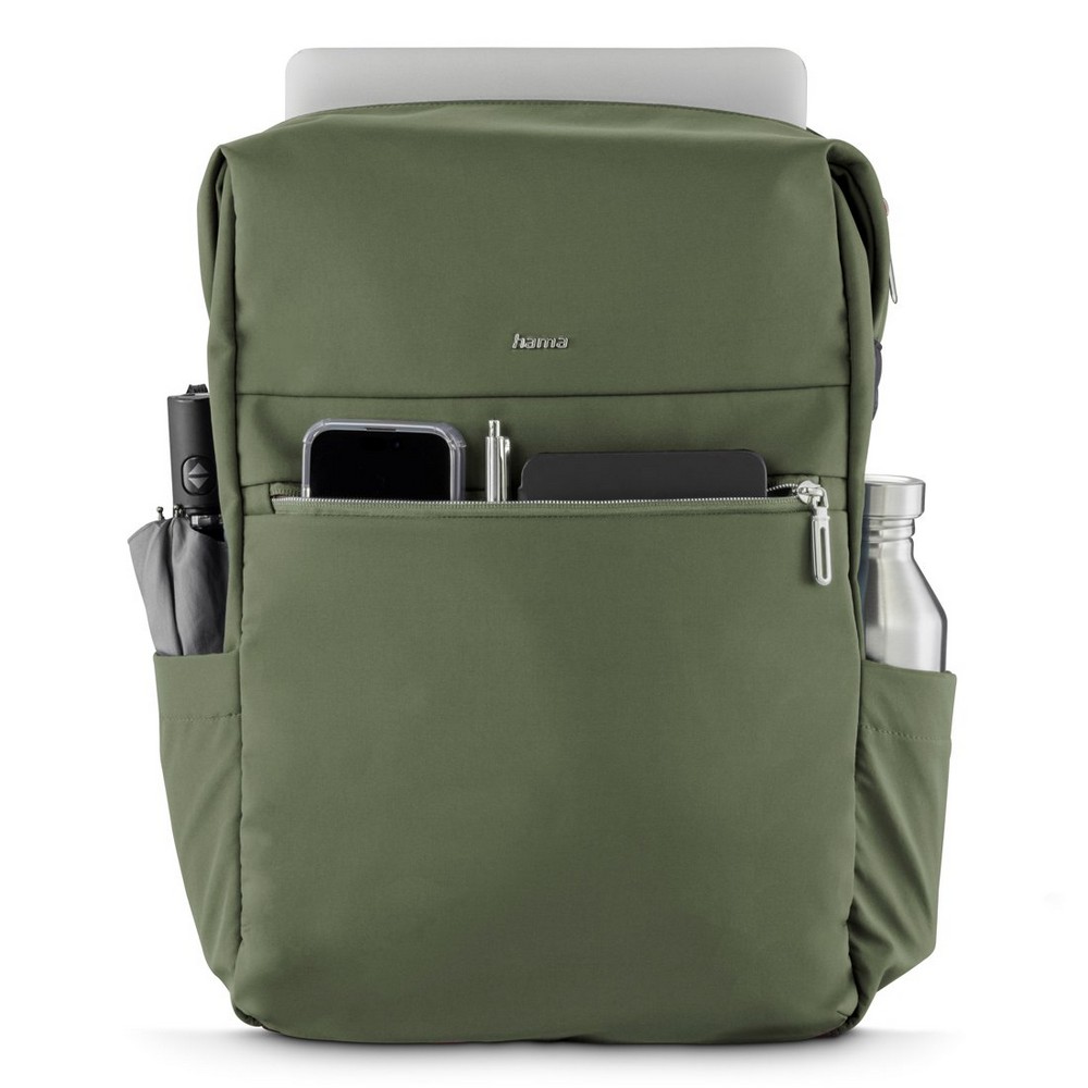 Plecak na laptopa 16,2" Hama Ultimate z nadrukiem Twojego logo, materiał: poliester, kolor: zielony Plecak na laptopa 16,2" Hama Ultimate z nadrukiem Twojego logo, materiał: poliester, kolor: zielony