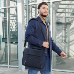 Torba na laptopa 15,6"-16,2" Hama Lightweight Premium z nadrukiem Twojego logo, materiał: rpet, kolor: granatowy