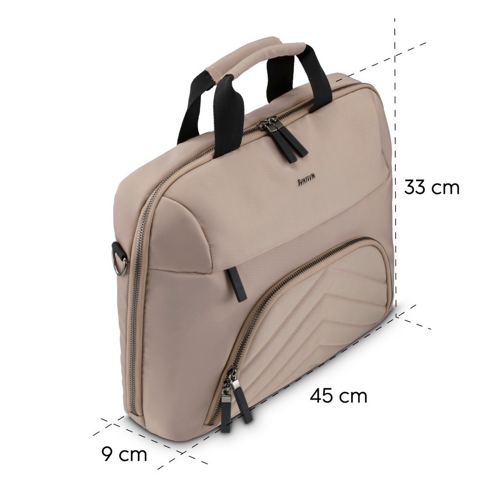 Torba na laptopa 15,6"-16,2" Hama Lightweight Premium z nadrukiem Twojego logo, materiał: rpet, kolor: beżowy Torba na laptopa 15,6"-16,2" Hama Lightweight Premium z nadrukiem Twojego logo, materiał: rpet, kolor: beżowy