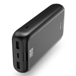 Power bank 20000 mAh Hama Power Pack Performance z nadrukiem Twojego logo, materiał: plastik, kolor: czarny