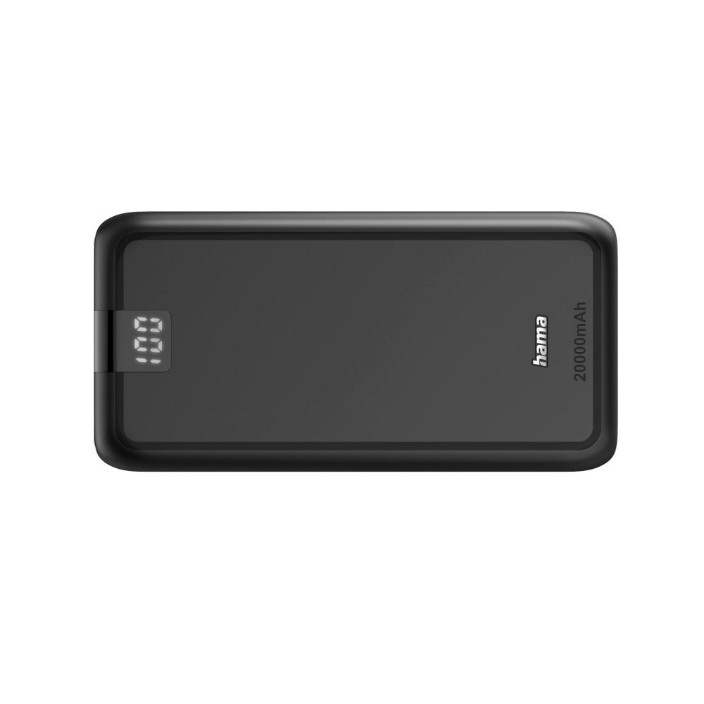 Power bank 20000 mAh Hama Power Pack Performance z nadrukiem Twojego logo, materiał: plastik, kolor: czarny Power bank 20000 mAh Hama Power Pack Performance z nadrukiem Twojego logo, materiał: plastik, kolor: czarny