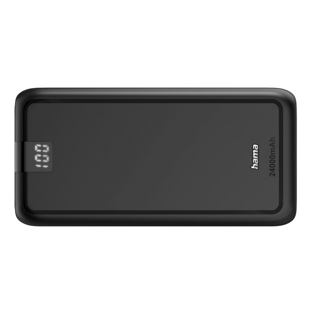 Power bank 24000 mAh Hama Power Pack Performance z nadrukiem Twojego logo, materiał: plastik, kolor: czarny Power bank 24000 mAh Hama Power Pack Performance z nadrukiem Twojego logo, materiał: plastik, kolor: czarny
