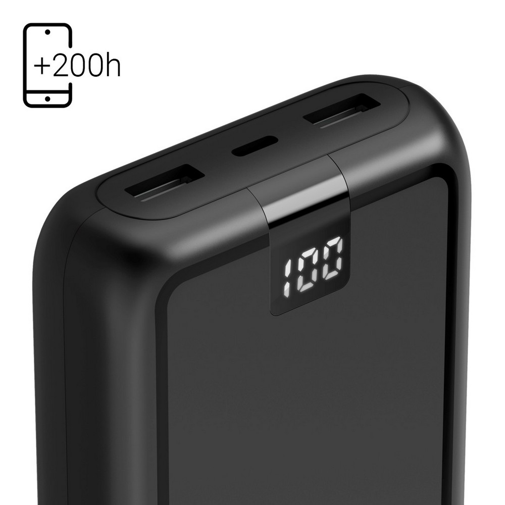 Power bank 24000 mAh Hama Power Pack Performance z nadrukiem Twojego logo, materiał: plastik, kolor: czarny Power bank 24000 mAh Hama Power Pack Performance z nadrukiem Twojego logo, materiał: plastik, kolor: czarny