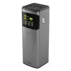 Power bank 20000 mAh Hama High Power 65W z nadrukiem Twojego logo, materiał: plastik, kolor: grafitowy