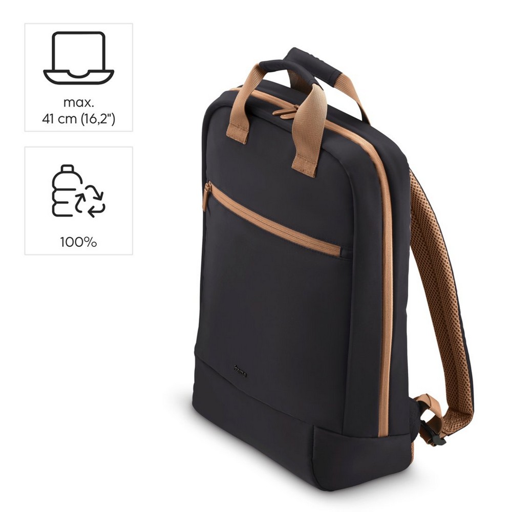 Plecak laptopa 16,2" Hama Lightweight z nadrukiem Twojego logo, materiał: poliester, rpet, kolor: czarny Plecak laptopa 16,2" Hama Lightweight z nadrukiem Twojego logo, materiał: poliester, rpet, kolor: czarny