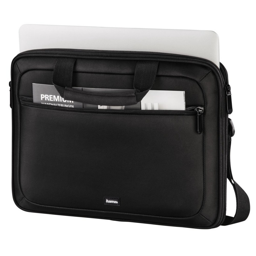 Torba na laptopa 15,6" Hama Nizza Life z nadrukiem Twojego logo, materiał: poliester, kolor: czarny Torba na laptopa 15,6" Hama Nizza Life z nadrukiem Twojego logo, materiał: poliester, kolor: czarny