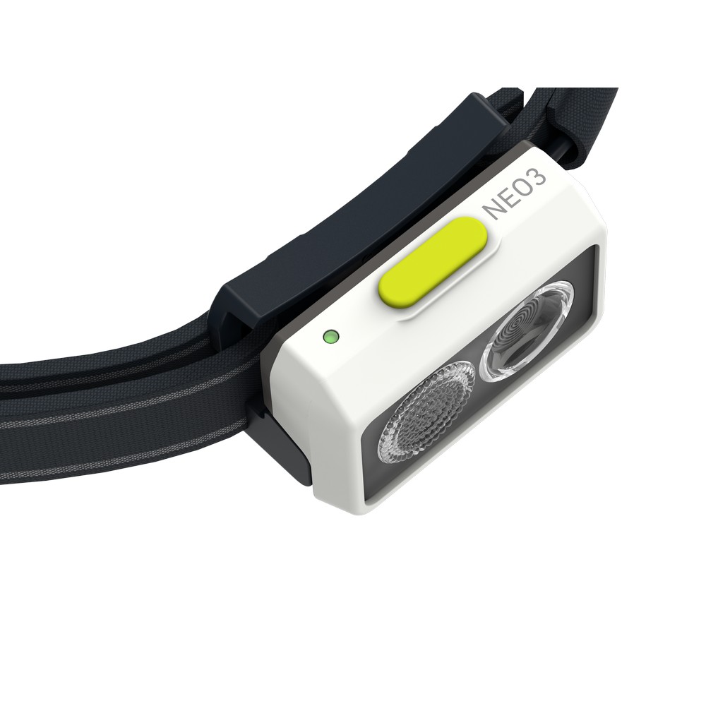Latarka na głowę Ledlenser NEO3 z nadrukiem Twojego logo, materiał: plastik, kolor: biały Latarka na głowę Ledlenser NEO3 z nadrukiem Twojego logo, materiał: plastik, kolor: biały
