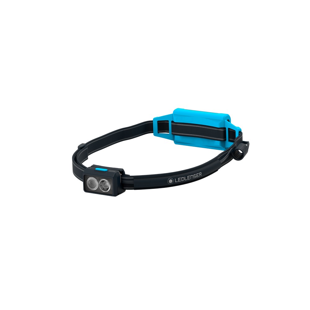 Latarka na głowę Ledlenser NEO5R z nadrukiem Twojego logo, materiał: pc, kolor: niebieski Latarka na głowę Ledlenser NEO5R z nadrukiem Twojego logo, materiał: pc, kolor: niebieski