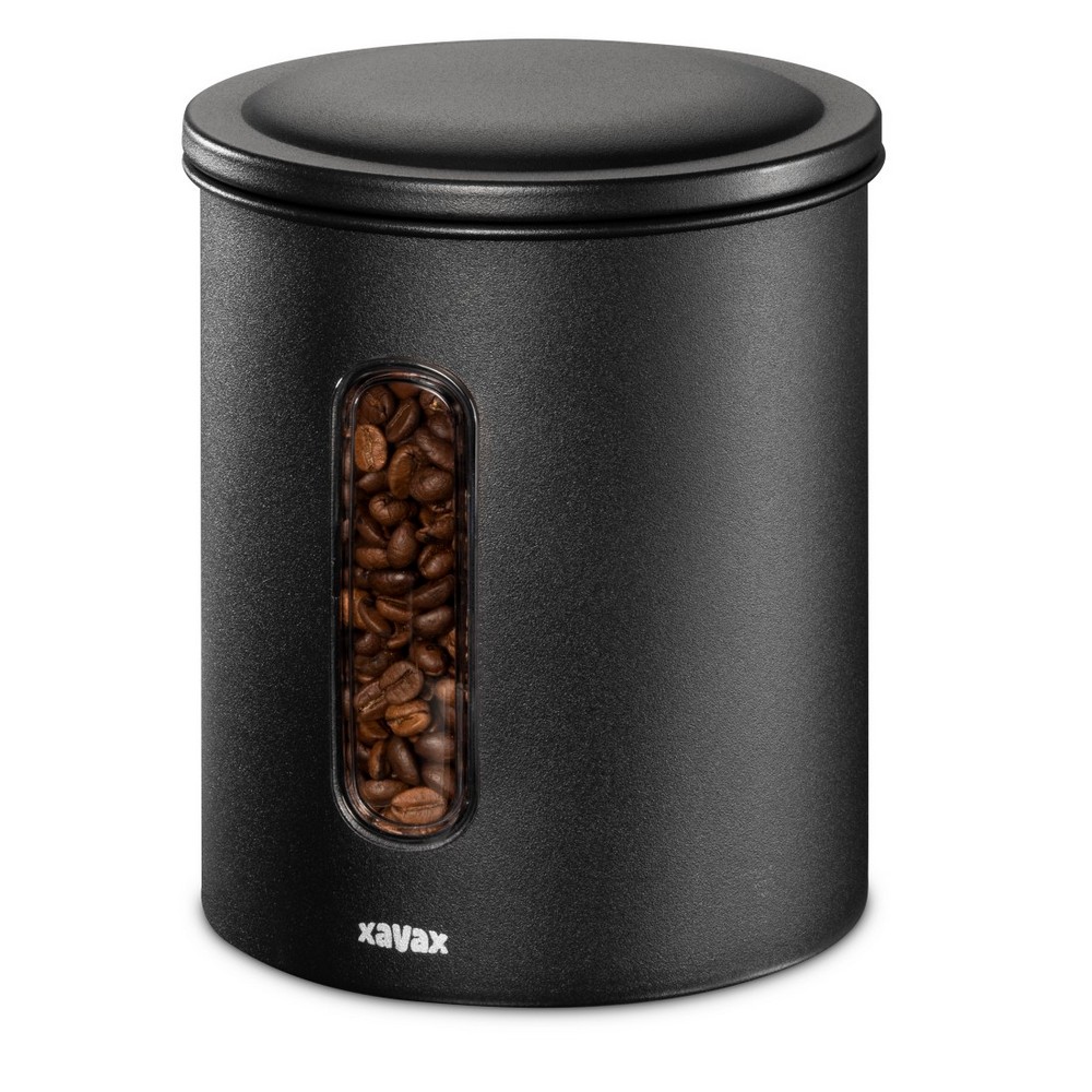 Pojemnik na kawę 500g Xavax z nadrukiem Twojego logo, materiał: stal nierdzewna, stal, kolor: czarny Pojemnik na kawę 500g Xavax z nadrukiem Twojego logo, materiał: stal nierdzewna, stal, kolor: czarny