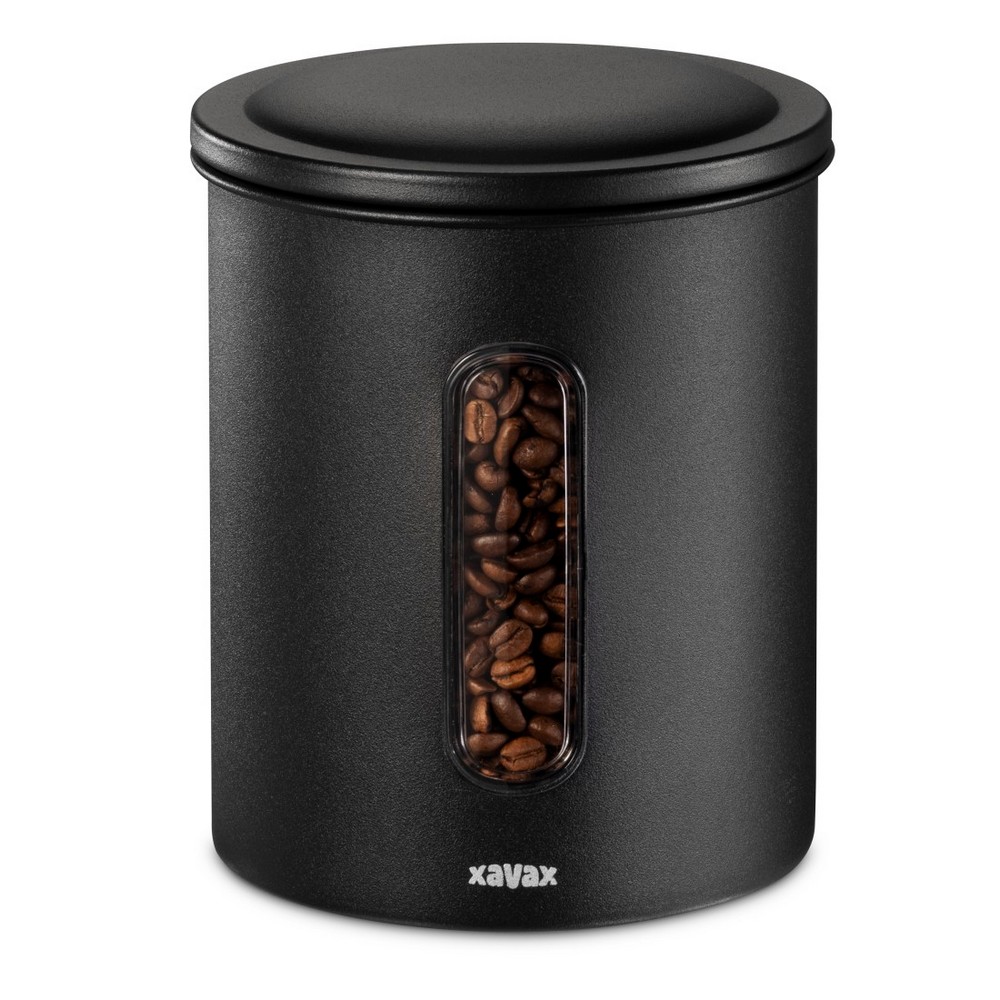 Pojemnik na kawę 500g Xavax z nadrukiem Twojego logo, materiał: stal nierdzewna, stal, kolor: czarny Pojemnik na kawę 500g Xavax z nadrukiem Twojego logo, materiał: stal nierdzewna, stal, kolor: czarny