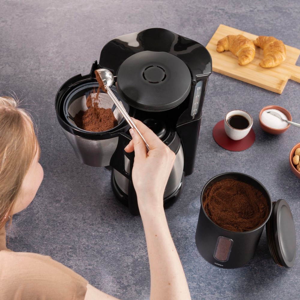 Pojemnik na kawę 500g Xavax z nadrukiem Twojego logo, materiał: stal nierdzewna, stal, kolor: czarny Pojemnik na kawę 500g Xavax z nadrukiem Twojego logo, materiał: stal nierdzewna, stal, kolor: czarny