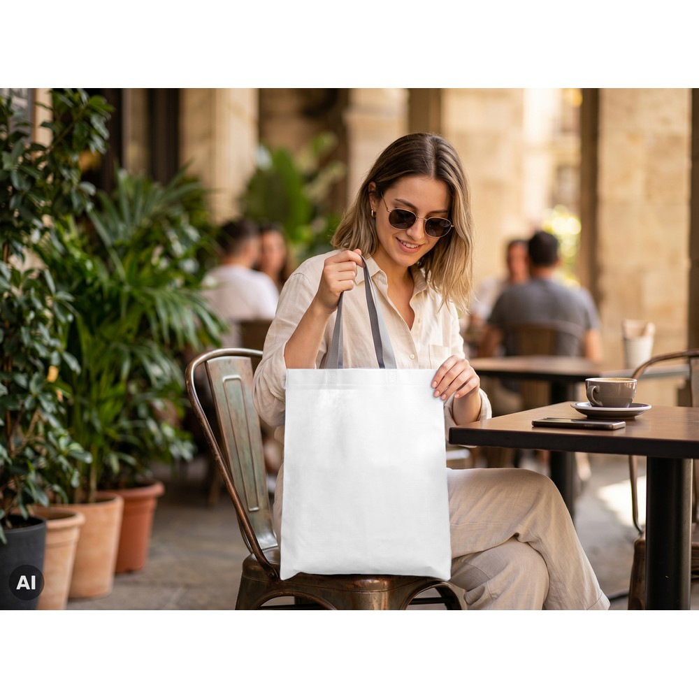 Torba na zakupy | Boden z nadrukiem Twojego logo, materiał: non-woven, kolor: biały Torba na zakupy | Boden z nadrukiem Twojego logo, materiał: non-woven, kolor: biały