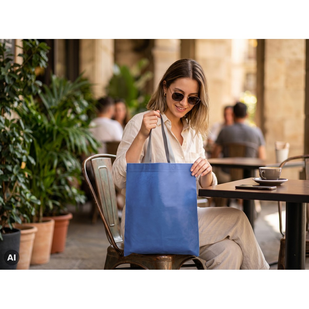 Torba na zakupy | Boden z nadrukiem Twojego logo, materiał: non-woven, kolor: granatowy Torba na zakupy | Boden z nadrukiem Twojego logo, materiał: non-woven, kolor: granatowy