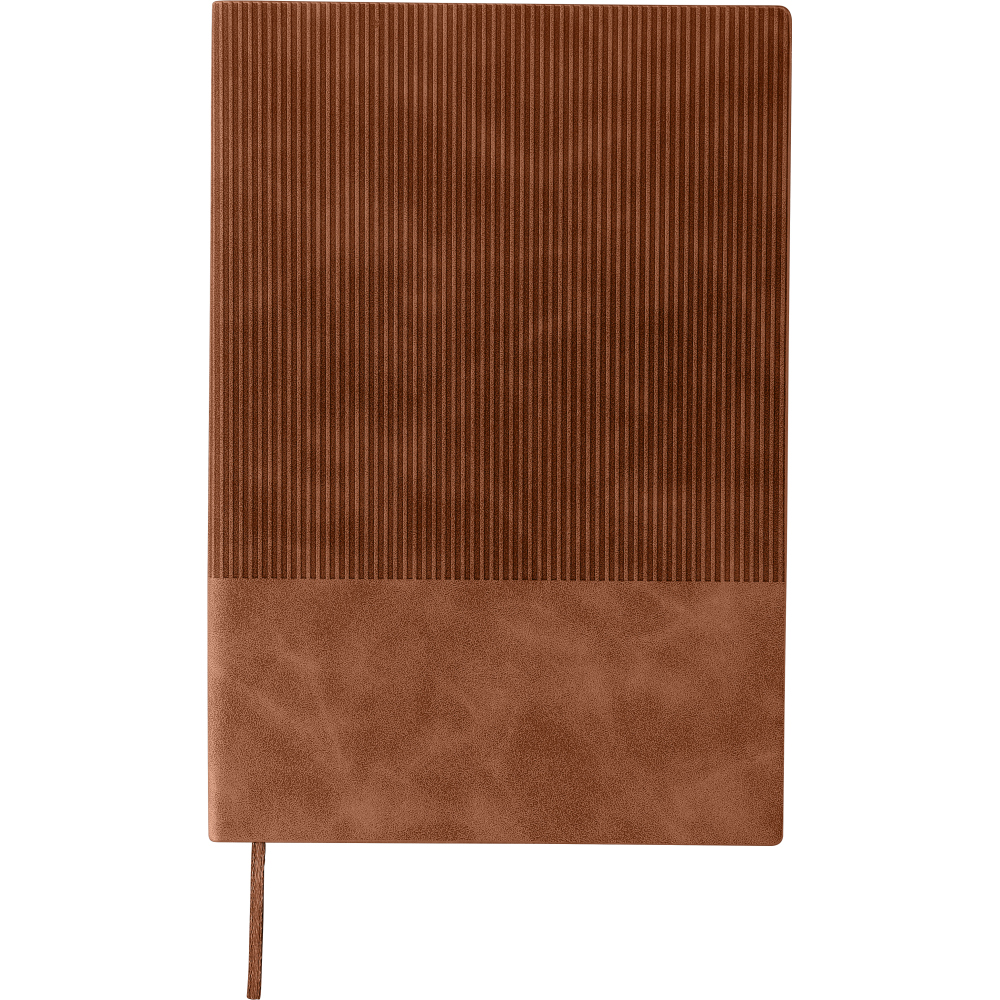 Notatnik ok. A5 z nadrukiem Twojego logo, materiał: pu, papier, kolor: brązowy Notatnik ok. A5 z nadrukiem Twojego logo, materiał: pu, papier, kolor: brązowy
